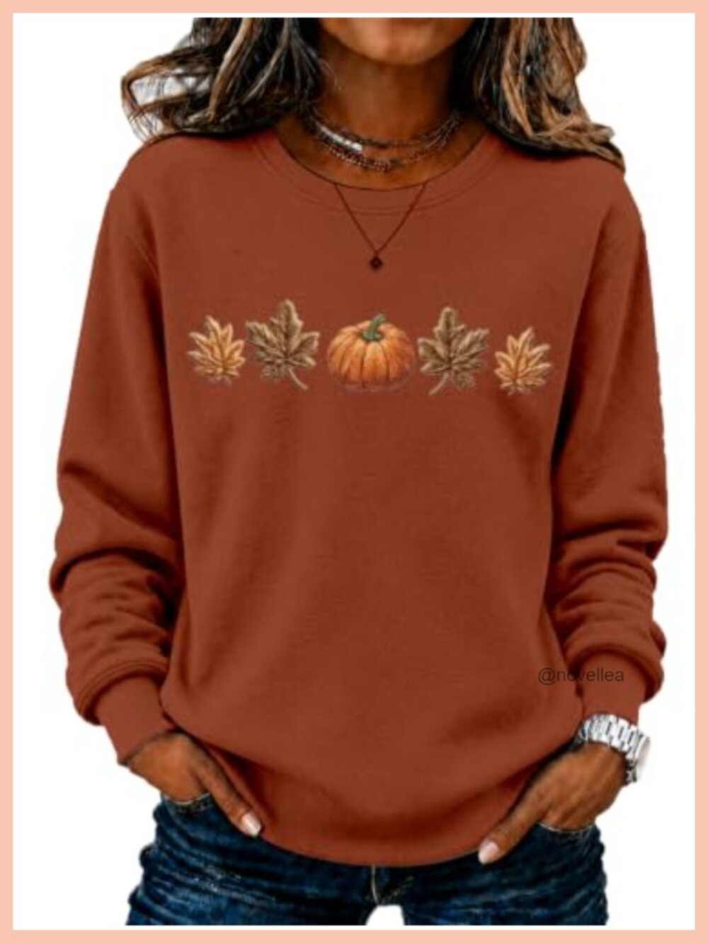 Women's Halloween Pumpkin Graphic Sweatshirt Crewneck Pullover Fall